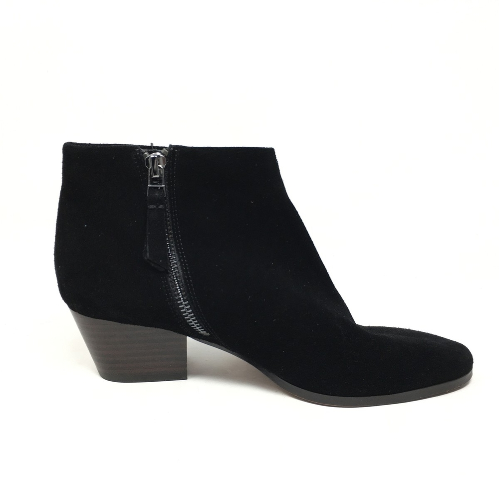 Banana Republic Black Suede Side-Zip Ankle Booties
